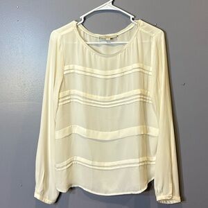 LOFT Cream Sheer Blouse